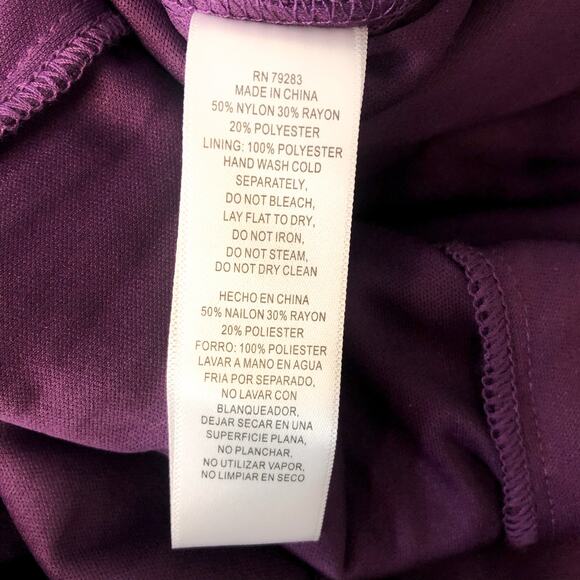 ALEX EVENINGS Women's Rosette Lace A-Line Gown Size 12 Purple Eggplant NWT - Picture 10 of 12